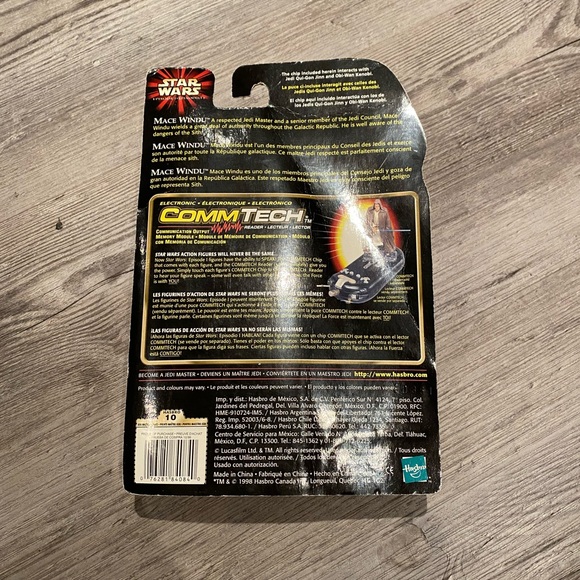 Star Wars MACE WINDU Episode 1 Phantom Menace 1998 Action Figure Commtech NEW - Picture 2 of 3